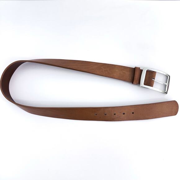Neiman Marcus Genuine Brown Leather Women’s Belt Square Silver Tone Buckle | S main image 9